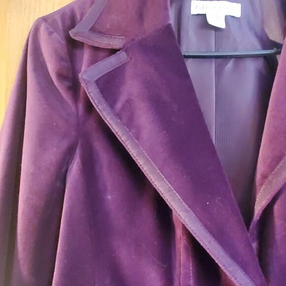 Coldwater Creek BURGUNDY / WINE Velvet Jacket Size 8 - Picture 6 of 13